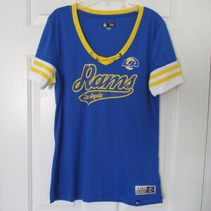 NFL Team Apparel Womens S/S "Los Angeles Rams" Scoop Tee Top NWOT - Size Medium